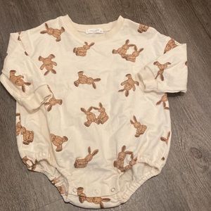 Neutral bunny romper